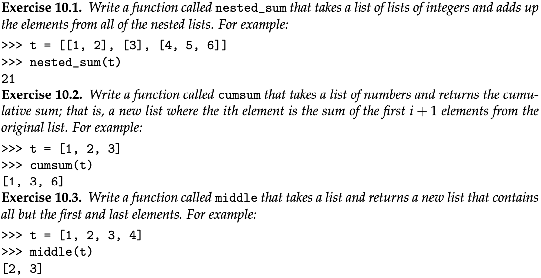 A model assignment extracted from exercises in the actual textbook